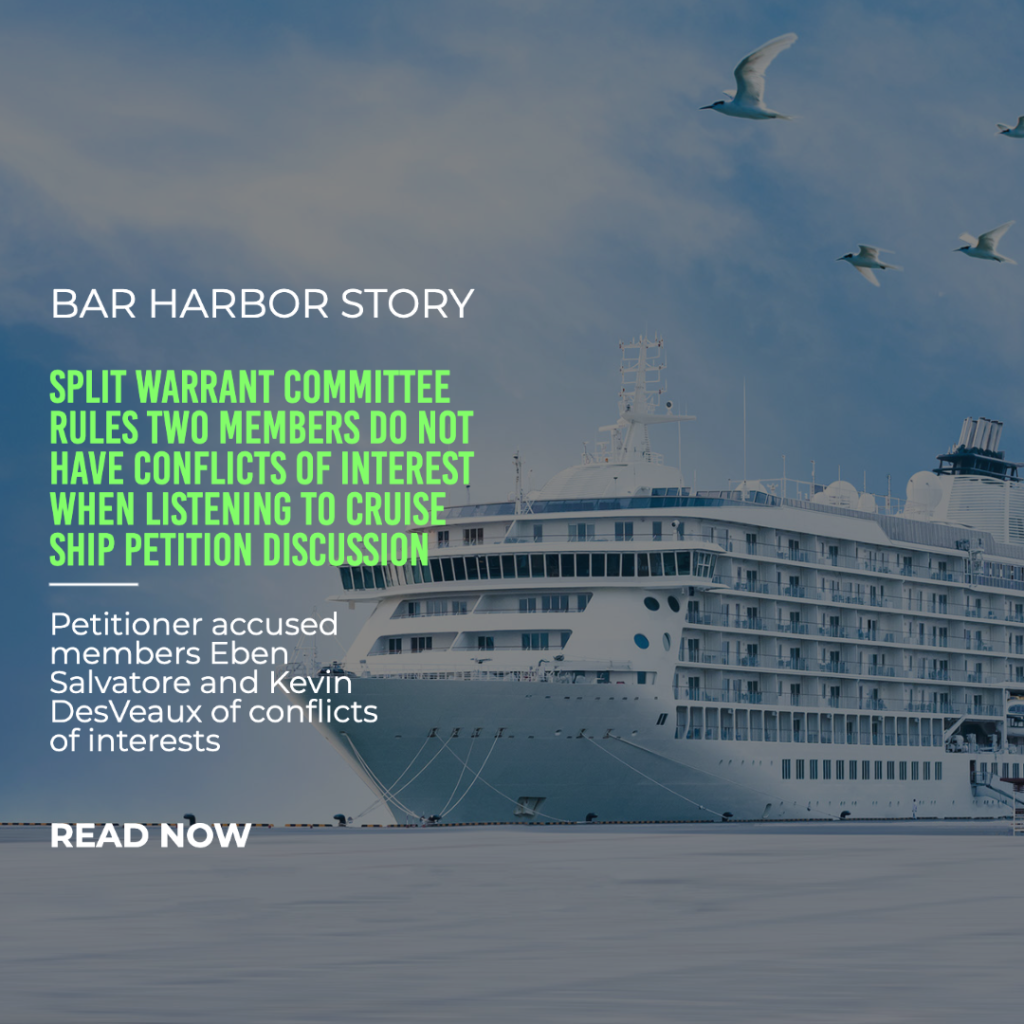 bar harbor cruise ship petition